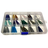 DIY Natural Stone Beads Kit Green Jade Agates Amethyst Water Drop Shape