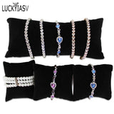 Jewelry Pillow Stand Velvet Holder Organizer