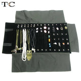 Portable Jewelry Roll Bag Velvet Organizer Storage Box