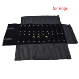 Portable Jewelry Roll Bag Velvet Organizer Storage Box