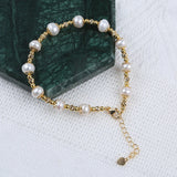 Button Pearl Bracelet 7-8mm for Women