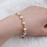 Button Pearl Bracelet 7-8mm for Women