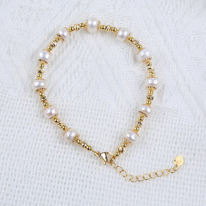 Button Pearl Bracelet 7-8mm for Women