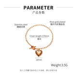 Stainless Steel Love Pendant Bracelet