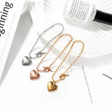 Stainless Steel Love Pendant Bracelet