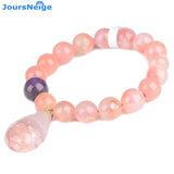 Cherry Blossoms Crystal Bracelet Water Drop Lucky Women Girl Jewelry