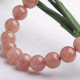 Strawberry Crystal Bracelet Round Beads Hand String Lucky Fine Carving