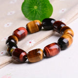 Tiger Eye Stone Bracelet Barrel Beads Jewelry