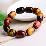Tiger Eye Stone Bracelet Barrel Beads Jewelry
