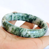 Natural Stone Bangles Flower Pattern Health Lucky Women Mother Gift