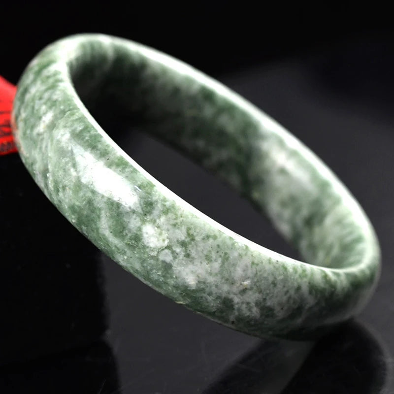 Natural Stone Bangles Flower Pattern Health Lucky Women Mother Gift