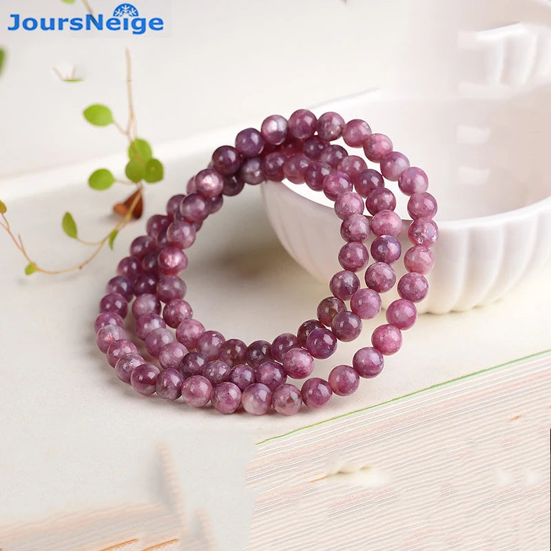 Plum Tourmaline Natural Stone Bracelets for Women