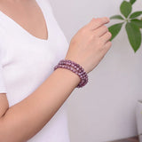 Plum Tourmaline Natural Stone Bracelets for Women