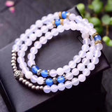 Crystal Bracelet Round Beads with Tibetan Silver Accessories for Women