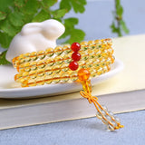 6mm 108 Beads Red Crystal Bracelets Multilayer Jewelry