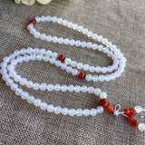 Multilayer Red Crystal Beads Bracelet for Women - 6mm Round Beads