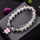Crystal Four-leaf Clover Pendant Bracelet for Women