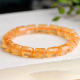 Yellow Natural Crystal Bracelets Bucket Beads Lucky for Women Men
