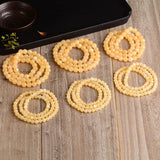 Yellow Natural Stone Bracelets Round Beads Lucky Crystal Bracelet