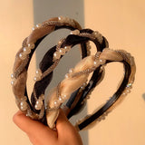 Organza Chain Scrunchie Hairbands Love Wavy Twist