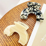 Marbling Hair Clip Claw U-Shape for Girls Acetic Acid Shark Clip