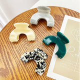Marbling Hair Clip Claw U-Shape for Girls Acetic Acid Shark Clip