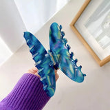 Marbling Hair Clip Claw For Girl Acrylic Shark Clip Hair Accessories