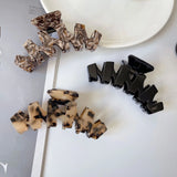 Large Wavy Marbling Hair Clip Claw Acetic Acid Shark Clip