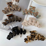 Large Wavy Marbling Hair Clip Claw Acetic Acid Shark Clip