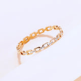 Retro Hollow Square Zircon Metal Bracelet