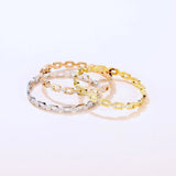 Retro Hollow Square Zircon Metal Bracelet