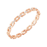 Retro Hollow Square Zircon Metal Bracelet