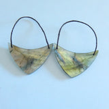 Labradorite Double Hole Earrings, Fashion Jewelry for Women
