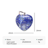Lapis Lazuli Heart Pendant Necklace 25pcs 20mm