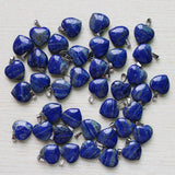 Lapis Lazuli Heart Pendant Necklace 25pcs 20mm