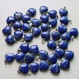 Lapis Lazuli Heart Pendant Necklace 25pcs 20mm
