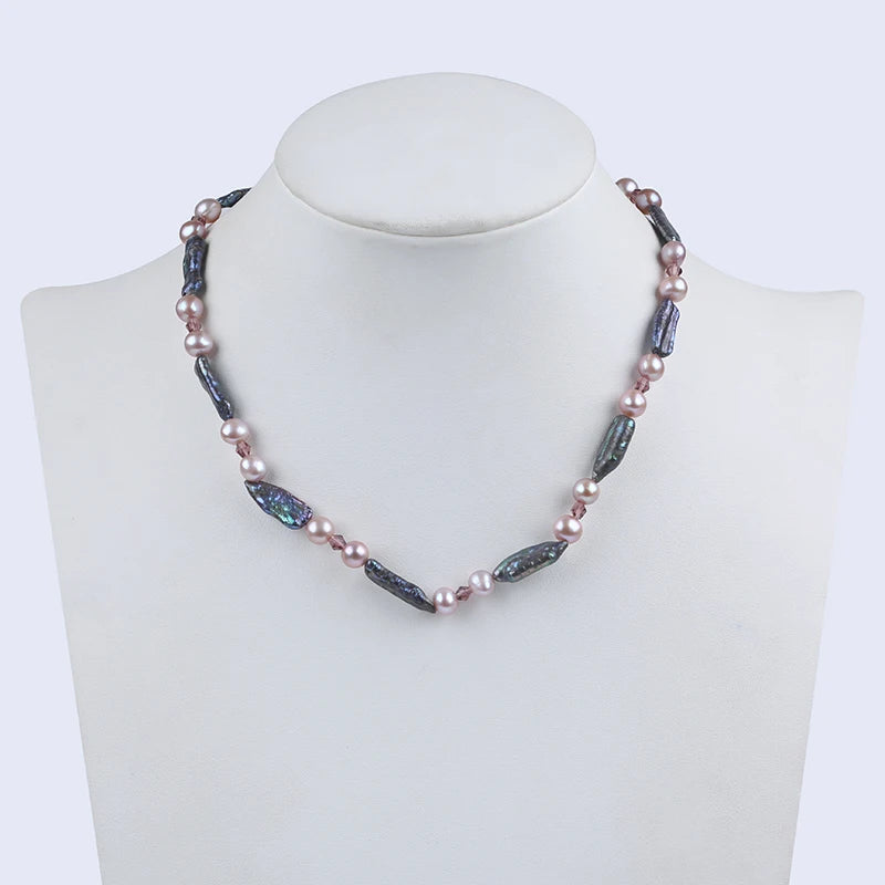 Elegant Freshwater Biwa Pearl Necklace