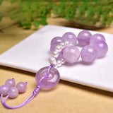 Lavender Crystal Safety Buckle Pendant Keychain Bag Hang