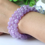 Lavender Purple Crystal Bracelet Round Bead Hand String Lucky Fresh Bracelet