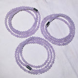 Lavender Purple Crystal Bead Bracelet for Women