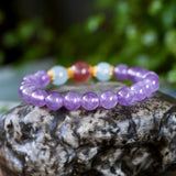 Lavender Purple Crystal Bracelet Strawberry Bead Lucky Fresh Bracelet for Women