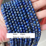 Lapis Lazuli Round Spacer Beads 4/6/8/10MM/12mm 15"