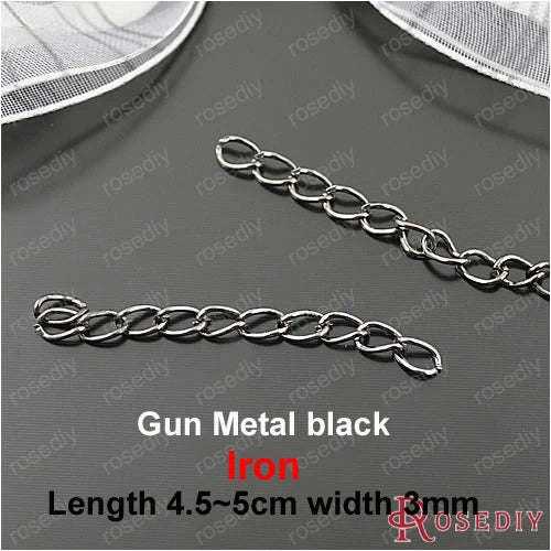 Gun Metal Iron Twisted Chains 100 pcs (JM2699)