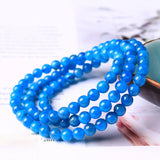 Apatite Stone Bracelet 6mm Round Beads Lucky Women Jewelry