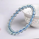 Fluorite Crystal Bracelet Round Beads Lucky Beauty for Women Gift