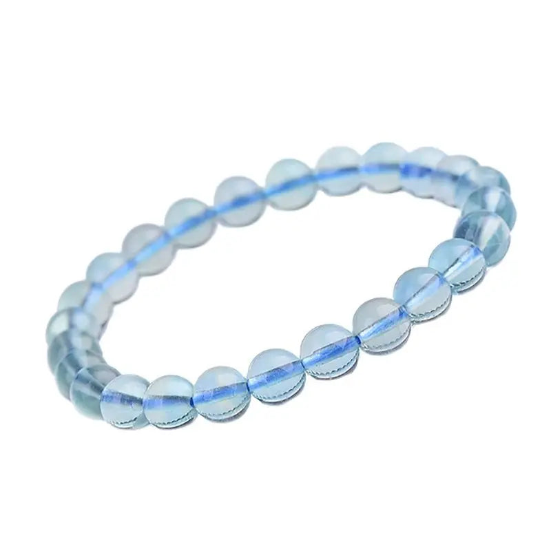 Fluorite Crystal Bracelet Round Beads Lucky Beauty for Women Gift