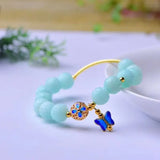 Tianhe Stone Crystal Butterfly Bracelet for Girls