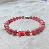 Light Pink Shell Bracelets 6mm Round Beads Bracelets for Women Girl