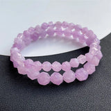 Purple Lavender Crystal Bracelet Faceted Beads for Women