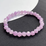 Purple Lavender Crystal Bracelet Faceted Beads for Women